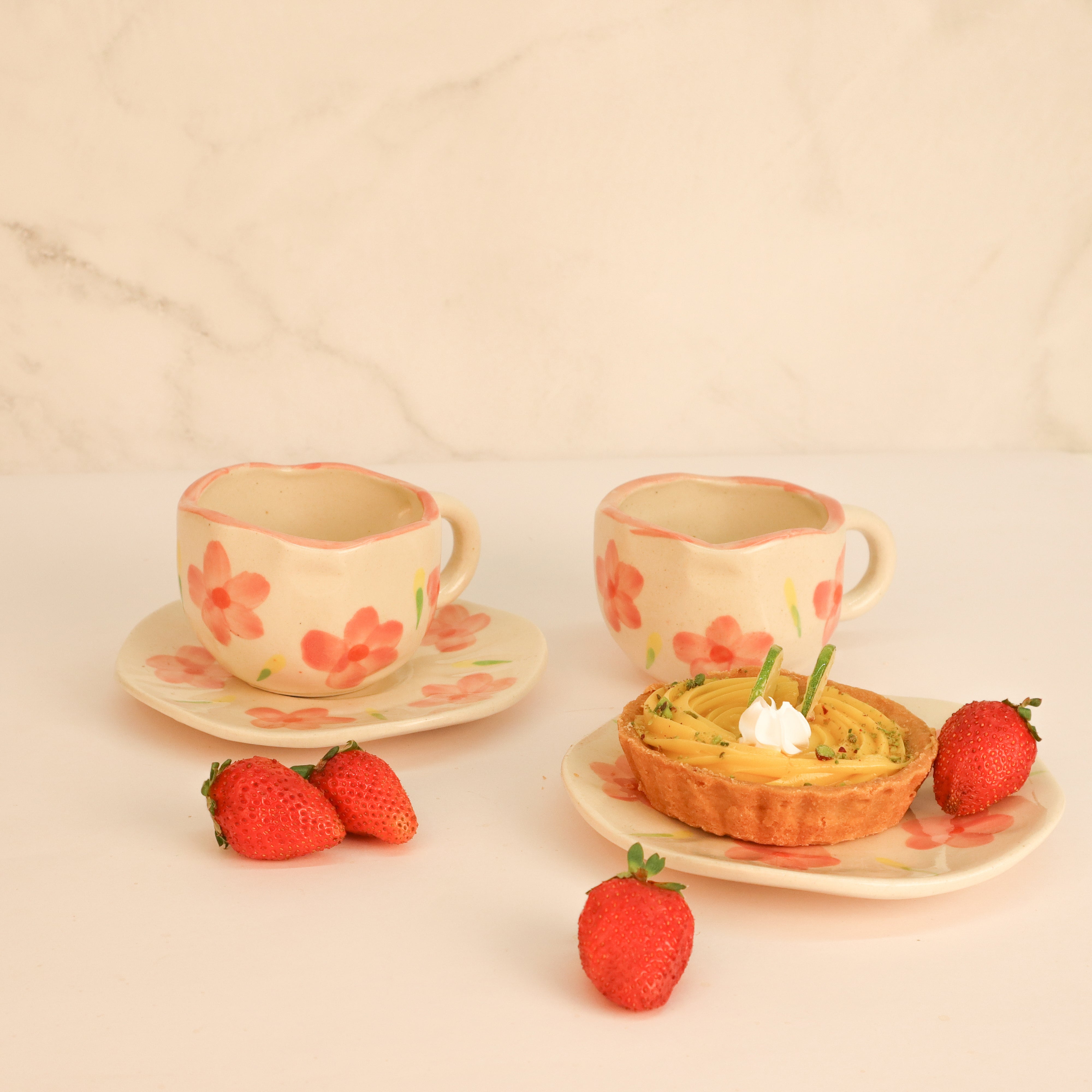 Peach Petal Cup & Saucer